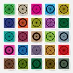 Bicycle Wheels Square Sticker Set  Illustration Stock Photo