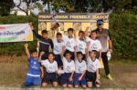 Bangkok, Thailand - Nov 2016: In The Nov 23, 2016. Youth Soccer Match, In Pieamsuwan Elementary School Stock Photo