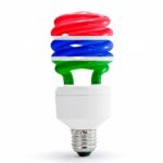 Flag Of  Gambia On Bulb Stock Photo