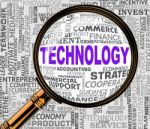 Technology Magnifier Represents High Tech 3d Rendering Stock Photo