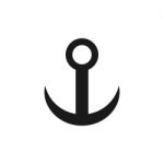 Anchor Sign Icon  Illustration On White Background Stock Photo