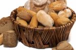 Fresh Assortment Of Baked Bread Varieties Stock Photo