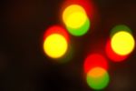 Christmas Lights Glowing (blur Motion Background) Stock Photo