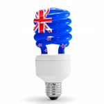 New Zealand Flag On Bulb Stock Photo