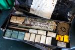 Horsted Keynes, Sussex/uk - May 7 : Ww2 First Aid Kit In Horsted Stock Photo