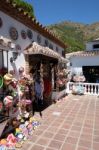 Mijas, Andalucia/spain - July 3 : Colourful Vases For Sale In Mi Stock Photo