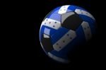 Honduras Flag Soccer Ball Isolated Dark Background Stock Photo