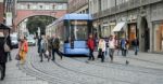 Tram In Munich Stock Photo