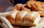 Bread On Tray Stock Photo