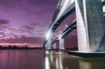 Gateway Bridge Motorway In Brisbane Stock Photo