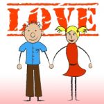 Love Couple Indicates Devotion Romance And Passion Stock Photo