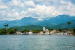 Rio De Janeiro, Brazil - February 15, 2016: Tourist Boats Waitin Stock Photo