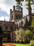 Cathedral Gardens In Chester Stock Photo