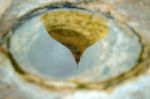 Reflection Of The Shwezigon Pagoda Or Shwezigon Paya In Nyaung-u Stock Photo