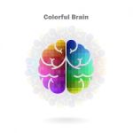 Creative Colorful Left And Right Brain Stock Photo