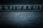 Jeans Texture With Seam Stock Photo