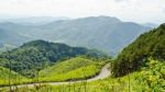 Landscape High Mountain Range At Viewpoint Doi Mae U Ko Stock Photo