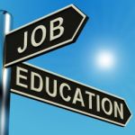 Job Or Education Signpost Stock Photo