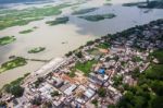 The Helicopter Shot From Dhaka, Bangladesh Stock Photo