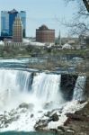 Beautiful View Of The American Part Of The Niagara Falls Stock Photo