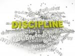 3d Imagen Discipline Issues Concept Word Cloud Background Stock Photo