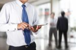 Businessman Using Tablet Stock Photo