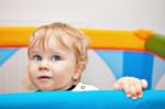 Closeup Of One Year Baby Boy Stock Photo