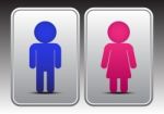 Male And Female Restroom Icon Stock Photo