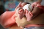 Photo Of Newborn Baby Feet Stock Photo