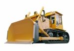 Heavy Crawler Bulldozer  Isolated Stock Photo