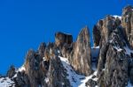 View Of The Dolomites From The Pordoi Pass Stock Photo