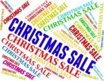 Christmas Sale Represents Bargain Save And Text Stock Photo