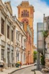 University Of Cartagena In Old Town, Cartagena, Colombia Stock Photo