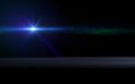 Abstract Of Lighting Digital Lens Flare In Dark Background Stock Photo