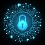 Technology Digital Cyber Security Lock Circle Stock Photo