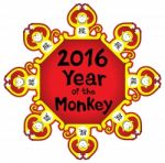 Chinese Horoscope Design With Monkey Stock Photo