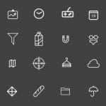 Outline Icon Set For Graphic Design  Illustration Eps 10 Stock Photo