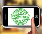 Promotion On Smartphone Shows Special Promotions Stock Photo