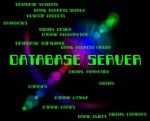 Database Server Indicates Computer Databases And Hosting Stock Photo