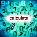 Calculation Mathematics Represents One Two Three And Maths Stock Photo