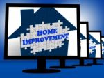 Home Improvement On Monitors Shows Home Design Shows Stock Photo