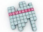 3d Image Dementia Issues Concept Word Cloud Background Stock Photo