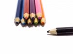 Pencils All Color Isolatedon The White Background Stock Photo