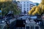 View Of Regent's Canal At Camden Lock Stock Photo