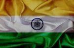 India Grunge Waving Flag Stock Photo