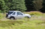 Speeding Freelander Stock Photo