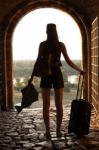 Woman Traveling Stock Photo