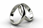 Silver Wedding Ring Stock Photo