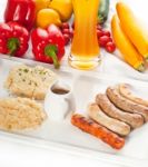 Selection Of All Main Type Of German Wurstel Saussages Stock Photo