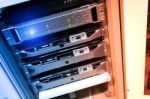 Storage Servers In Data Room Domestic Room Stock Photo